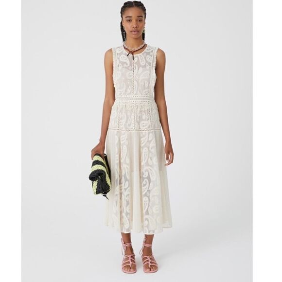 Anthropologie Beatrice B Allover Lace Midi Dress - Picture 11 of 12